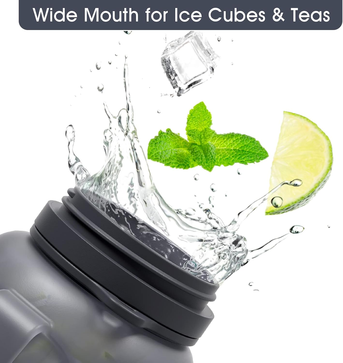 Collapsible Water Bottles 40 OZ Motivational Water Bottle with Straw and Paracord Handle Silicone Sports Water Jug with Times Leakproof Large Water Bottle for Yoga Camping Outdoors - Image 4