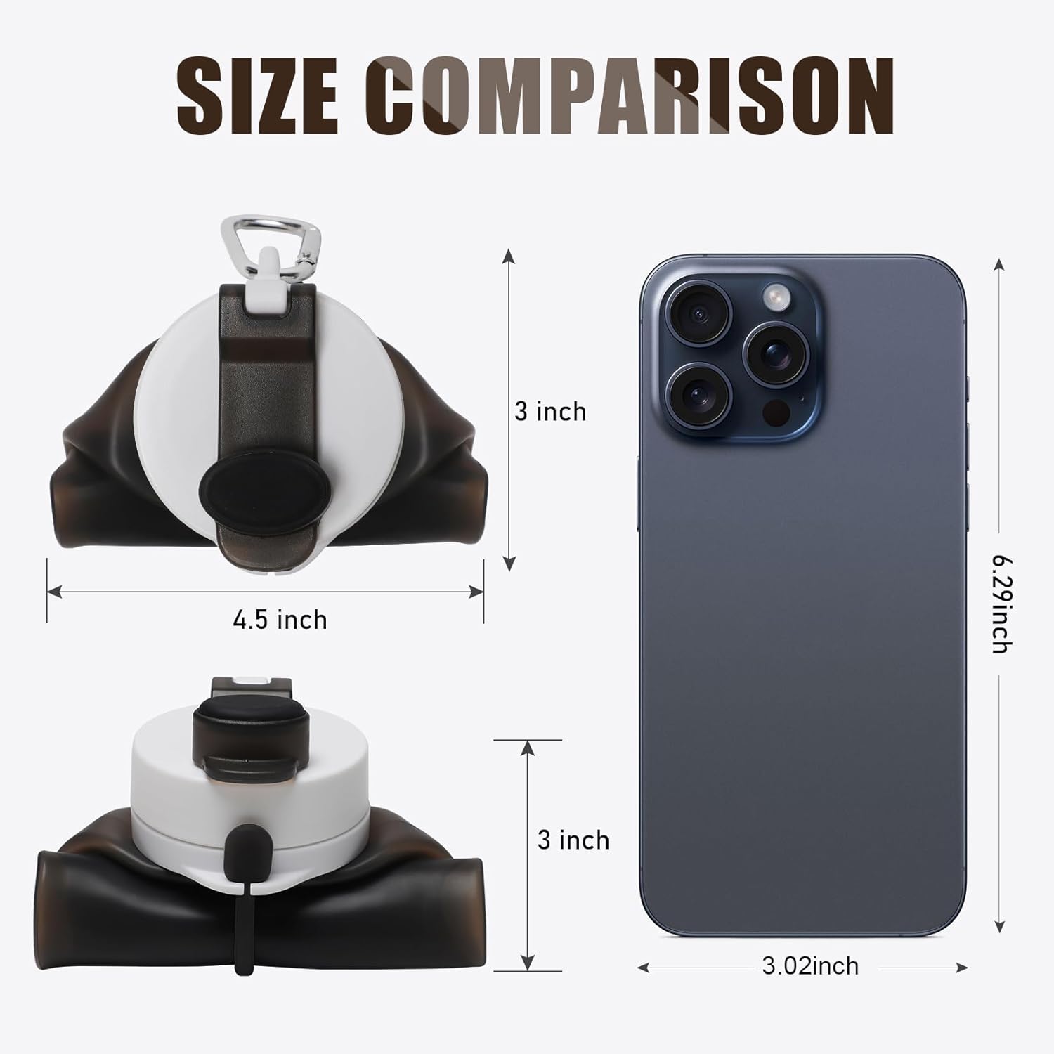 Opard Collapsible Water Bottles 19 Oz - BPA Free, Leak Proof, Foldable Silicone Collapse Bottle, Easy to Compact and Expandable, Travel Essentials Accessories - Image 4